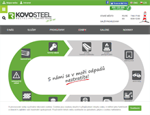 Tablet Screenshot of kovosteel.cz